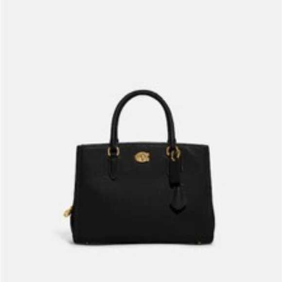 COACH: Brooke Carryall 28 in Brass/Black - Picture 1 of 9